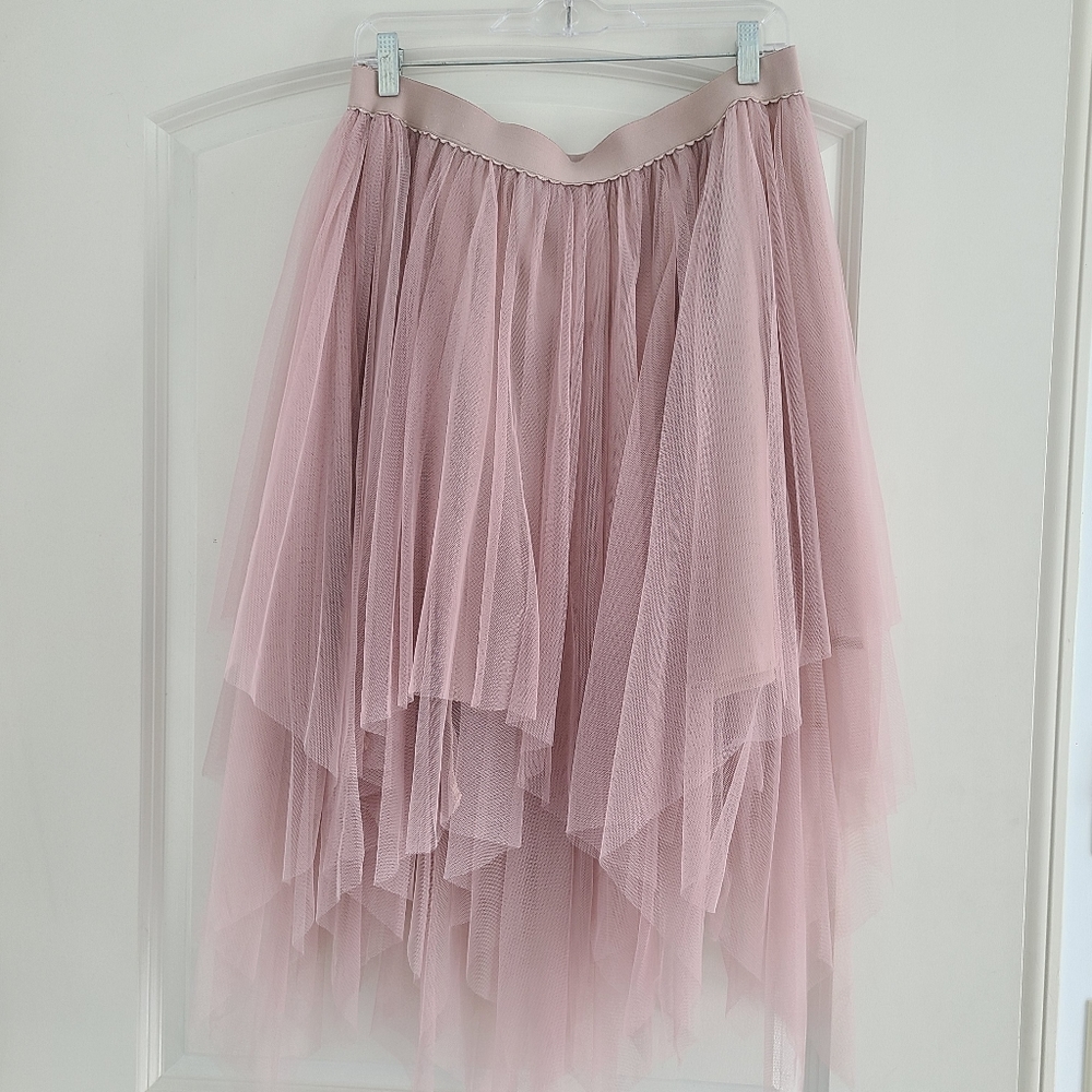 NEW LOOK Anthropologie Blush Tulle Skirt - 14